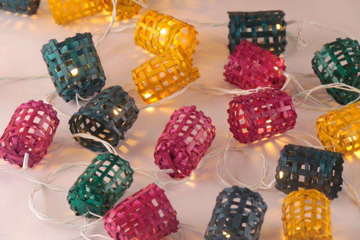 Bamboo Handmade Fairy Light /Festive Decorative Light-Glass Design