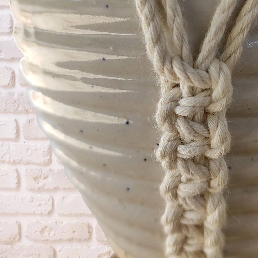 Off-White Macrame Plant Hangers (Set of 3)