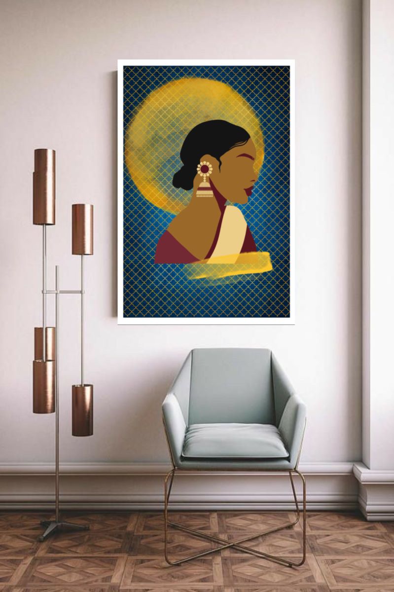 Modern Woman Contemporary Digital Wall Art