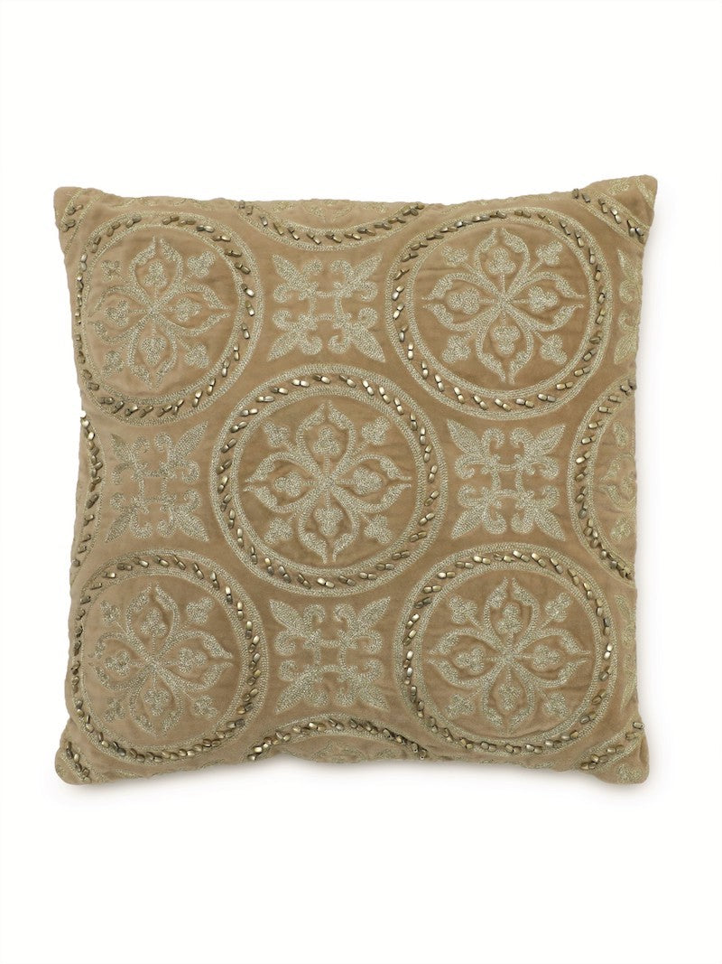 Zari Embroidery & Hand Beaded Exclusive Cushion Cover