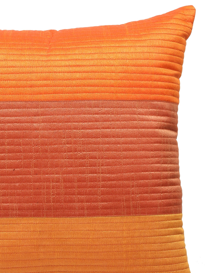 Square Pintuck Cushion Cover Orange & Mustard Hues