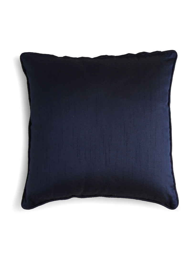 Kantha Embroidered Navy Blue Cushion Cover