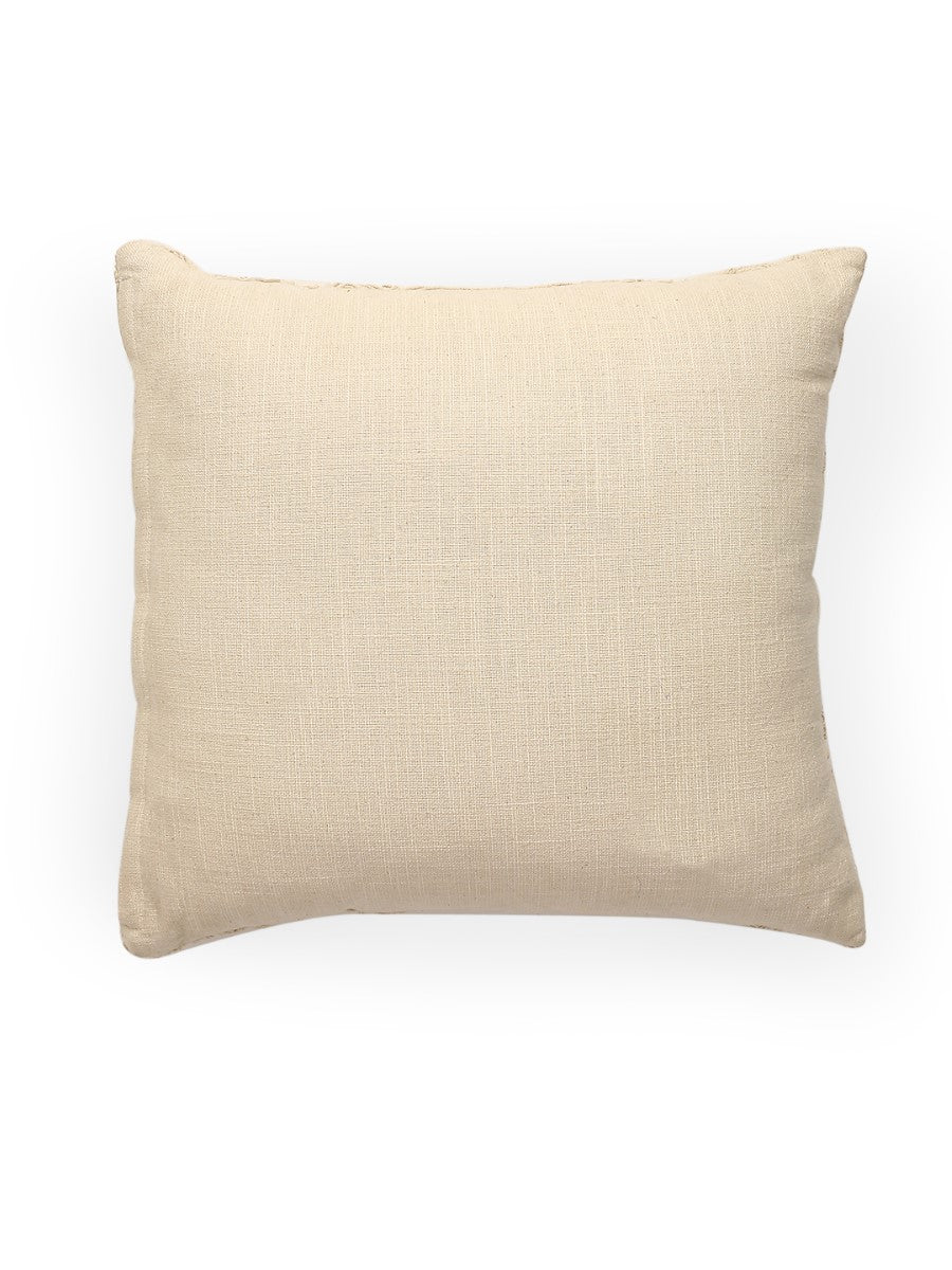 Embellished Dori Work Ivory Cushion Cover