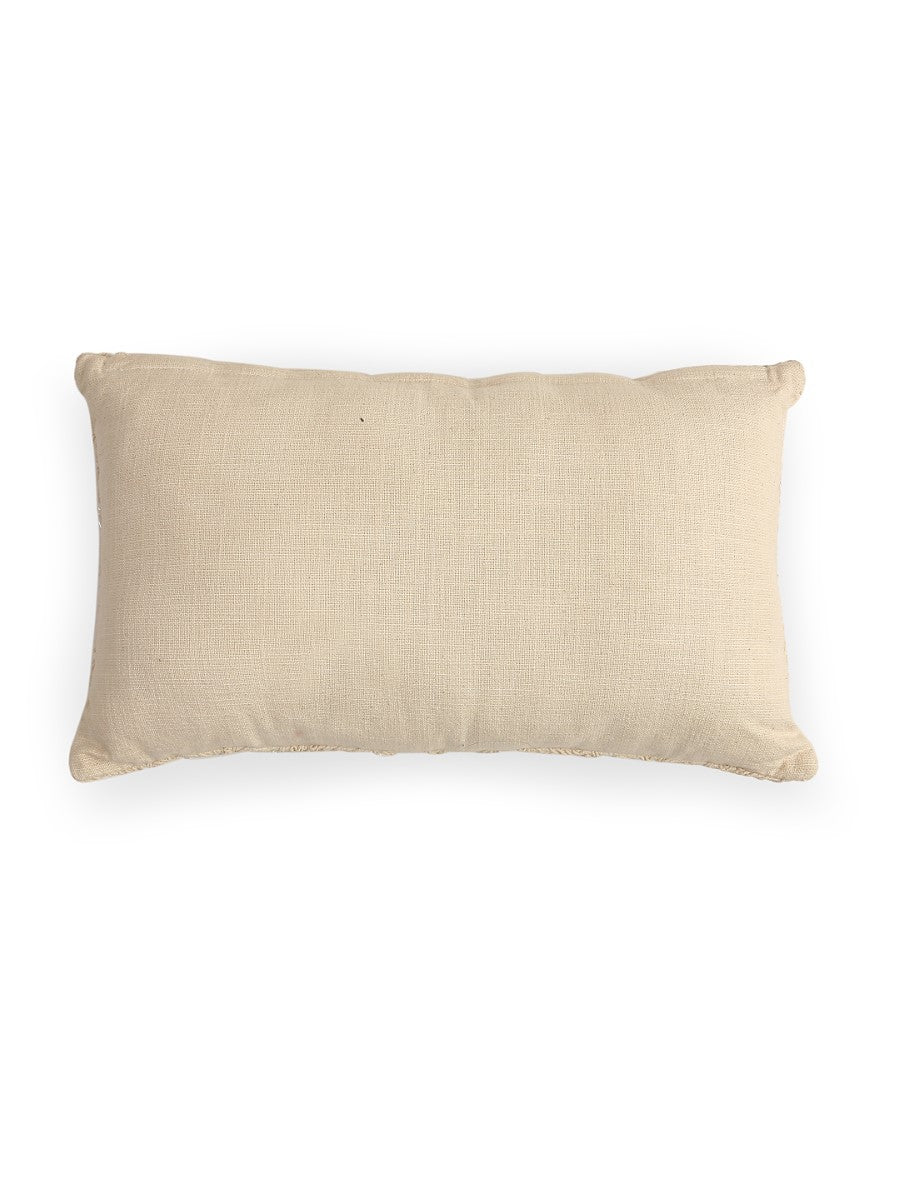 Embellished Dori Work Ivory Cushion Cover