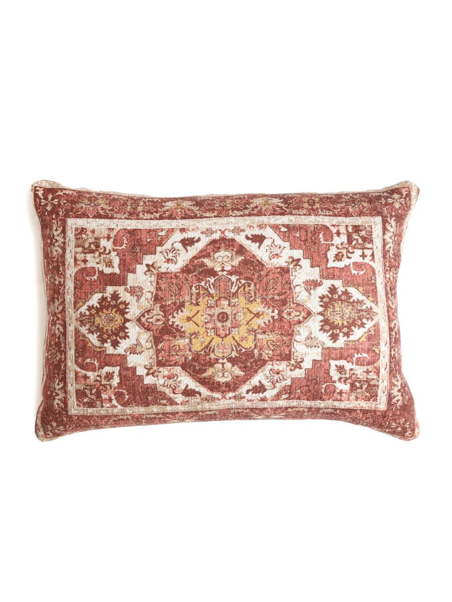 Carpet Design Cushion Cover With Filler - Multicolor