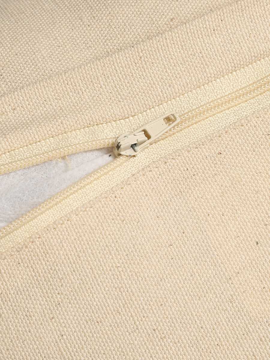 Ivory & Blue Embellished Cushion Cover