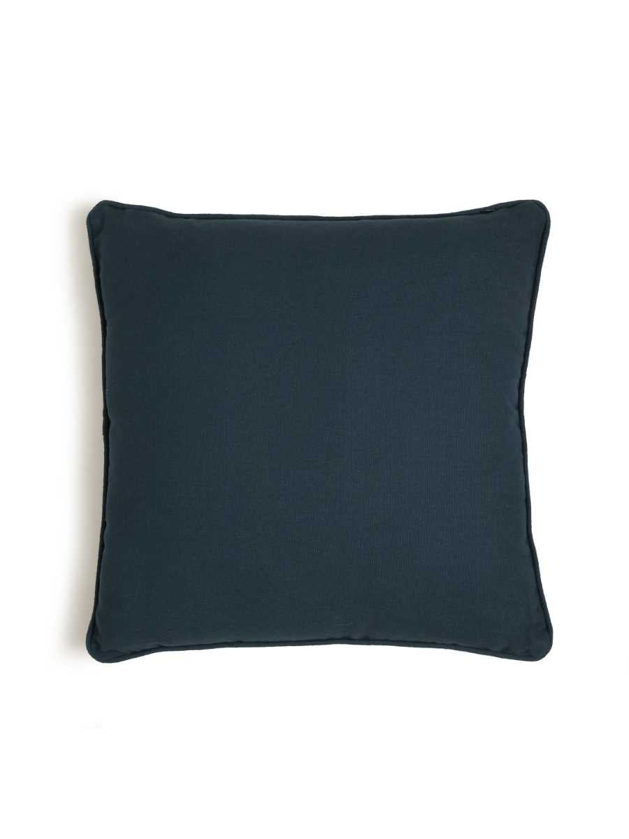 Blue Hand Beaded Cushion Cover