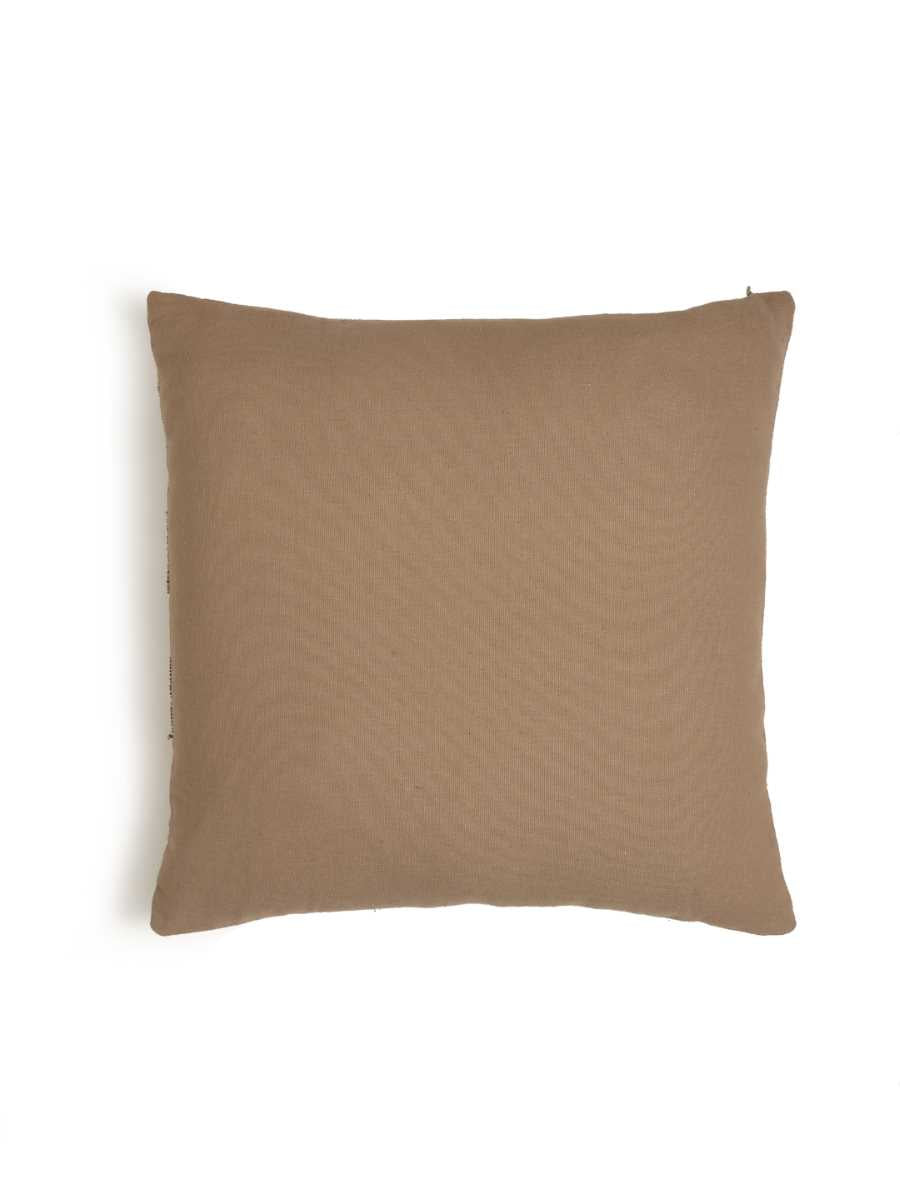 Grey Hand Beaded Cushion Cover