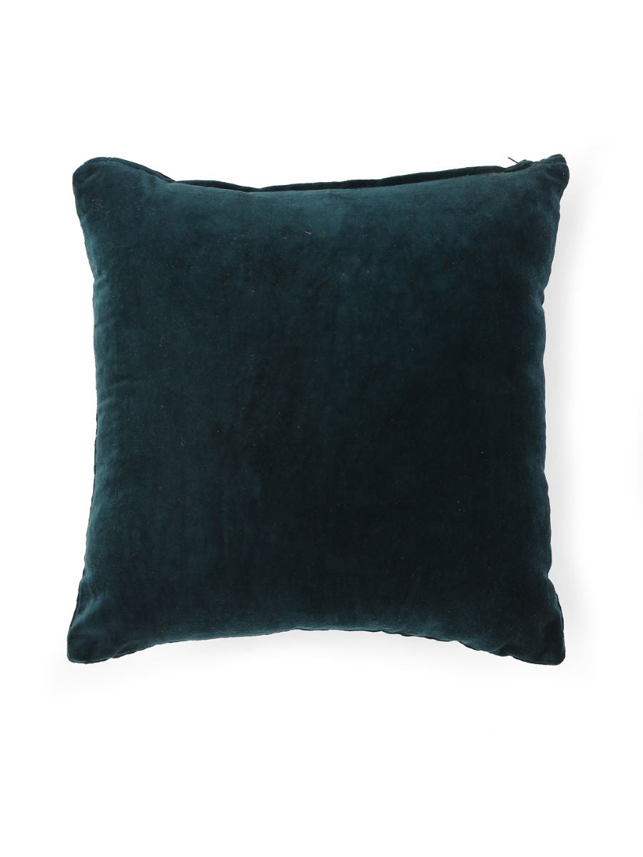 Teal Cotton Velvet cushion Cover
