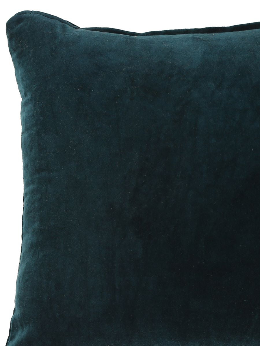 Teal Cotton Velvet cushion Cover