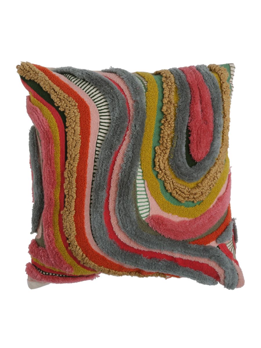 Abstract Design Tufted Colorful Cushion Cover