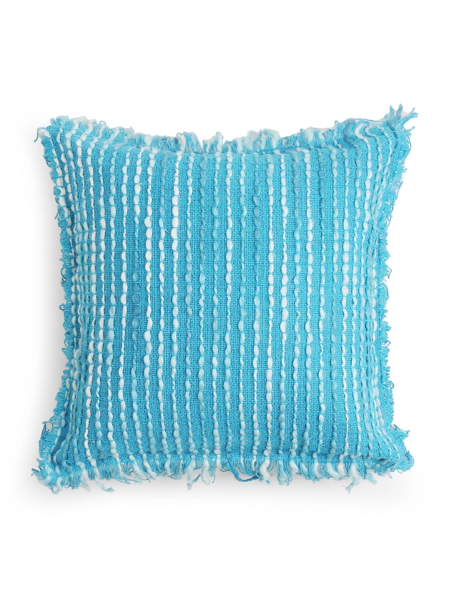 Soft Chunky Handwoven Acrylic Wool Cushion Cover With Fringes