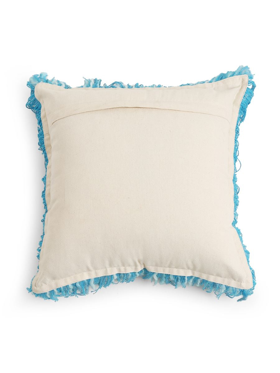 Soft Chunky Handwoven Acrylic Wool Cushion Cover With Fringes
