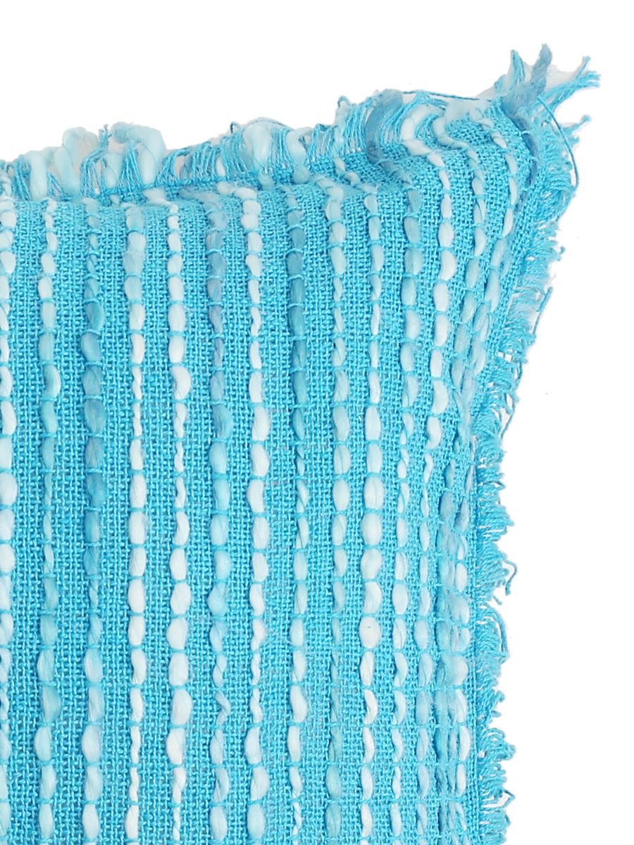 Soft Chunky Handwoven Acrylic Wool Cushion Cover With Fringes