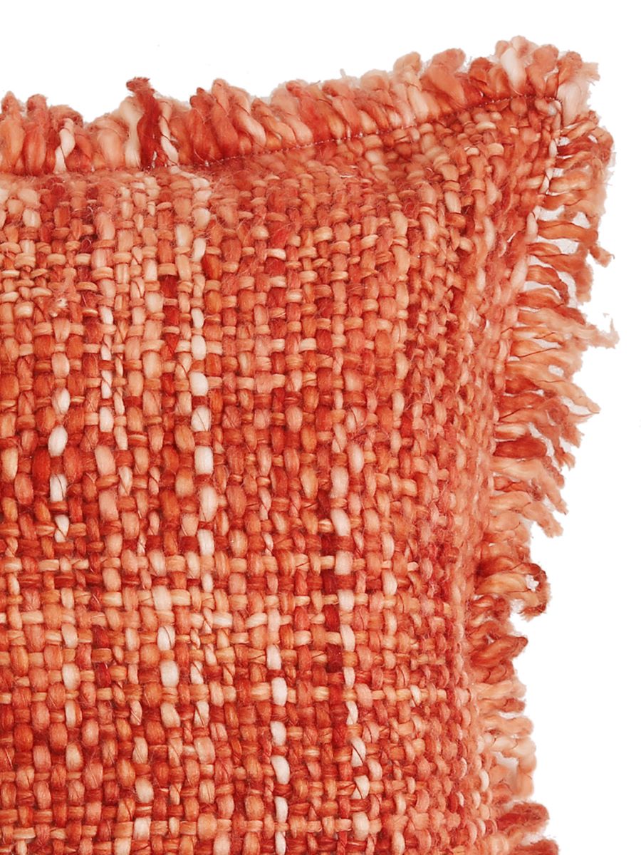 Soft Chunky Handwoven Acrylic Wool Cushion Cover With Fringes