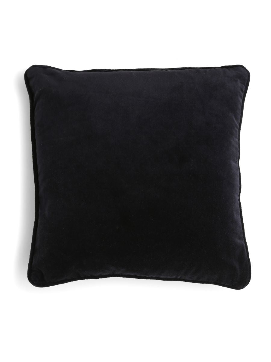 Navy Blue Cotton Velvet Cushion Cover