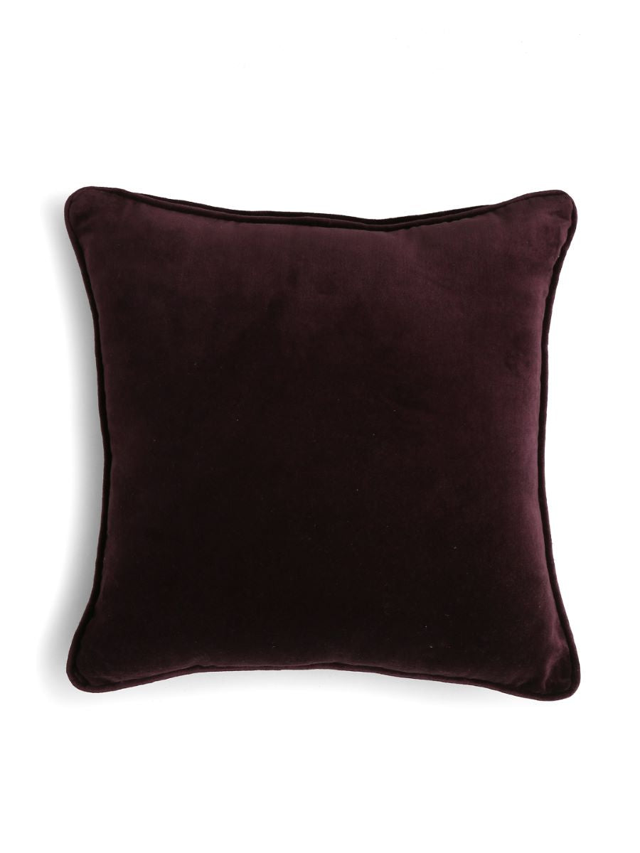 Purple Cotton Velvet Cushion Cover