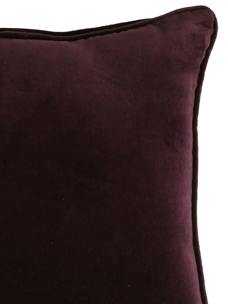 Purple Cotton Velvet Cushion Cover