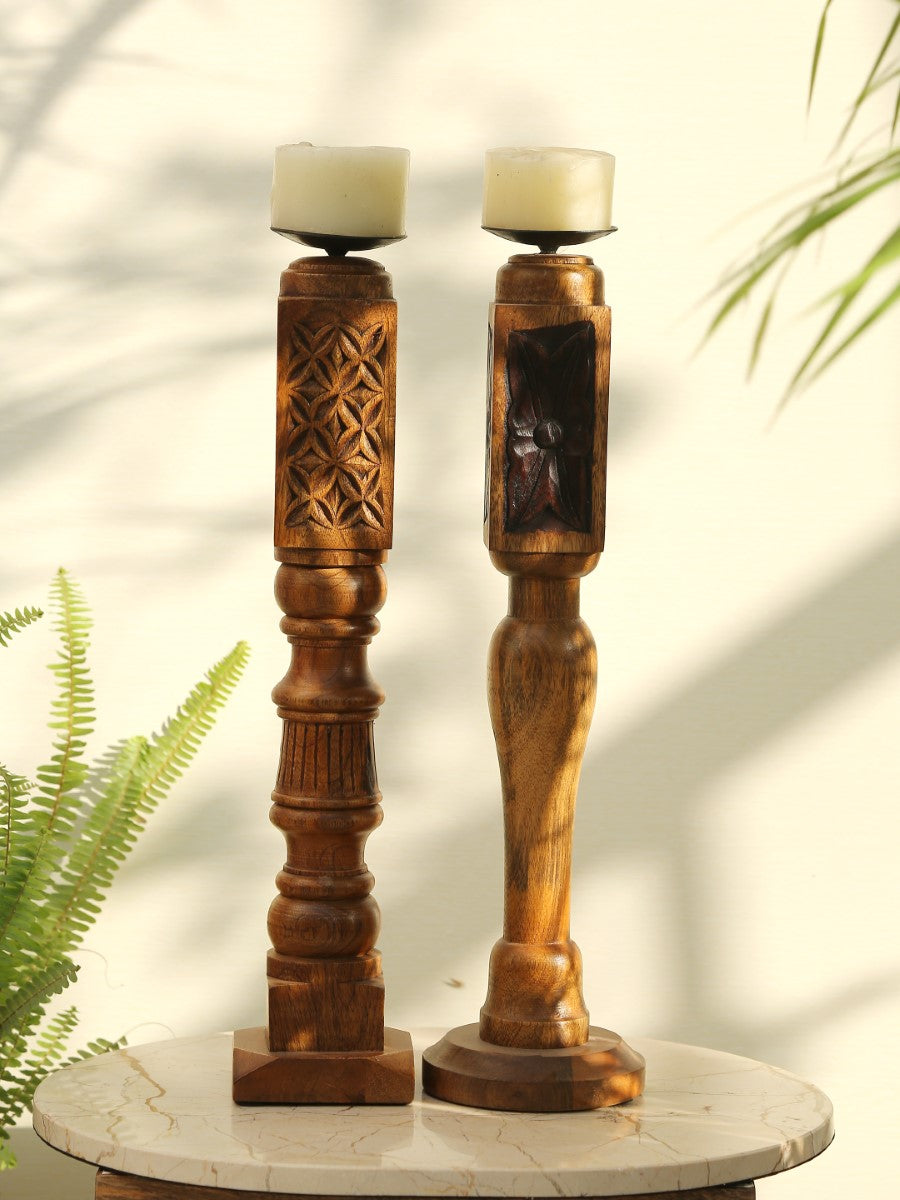 Handcrafted Paya Design Rustic Candle Holder