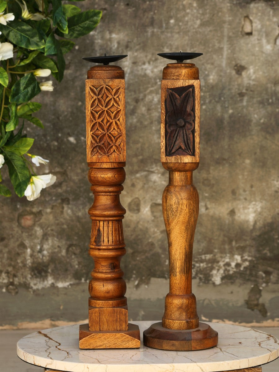 Handcrafted Paya Design Rustic Candle Holder