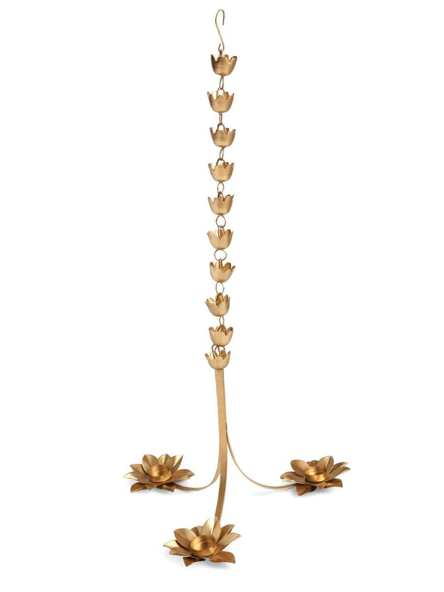 Lotus Design Hanging Tea Light Holder