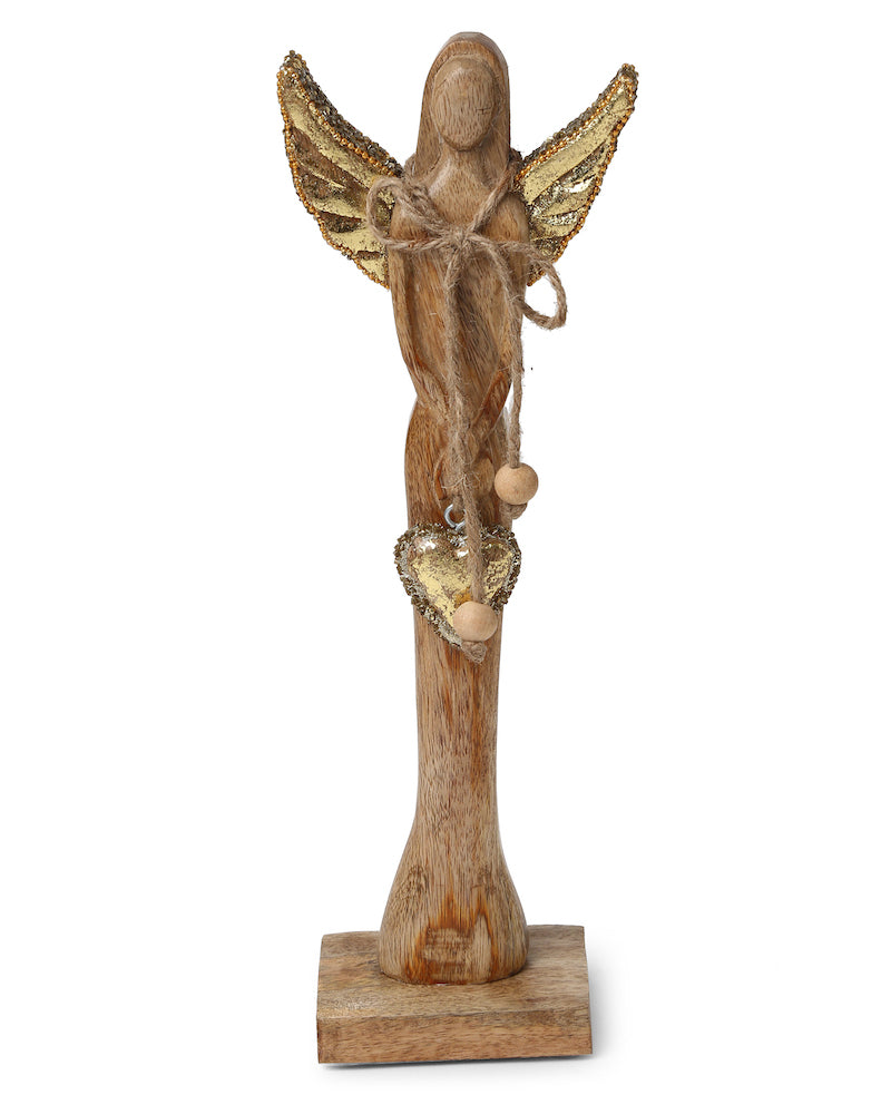 Gold Tone Angel with Beads