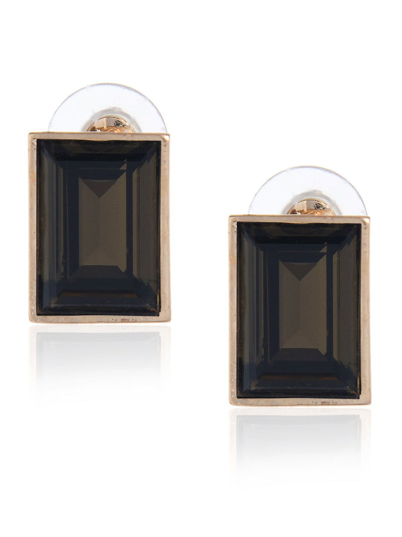 Elegant  Swarovski  Earrings with Crystal Jet Stone