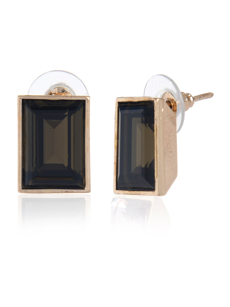 Elegant  Swarovski  Earrings with Crystal Jet Stone