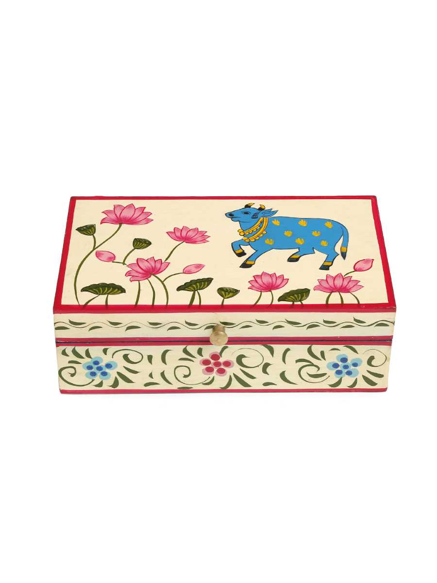 Pichwai Cow Painted Box