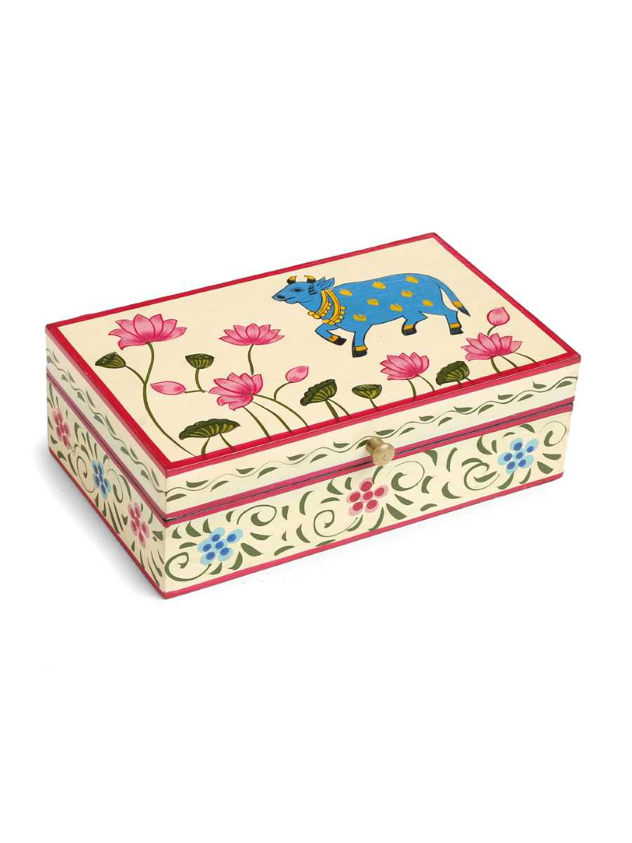 Pichwai Cow Painted Box