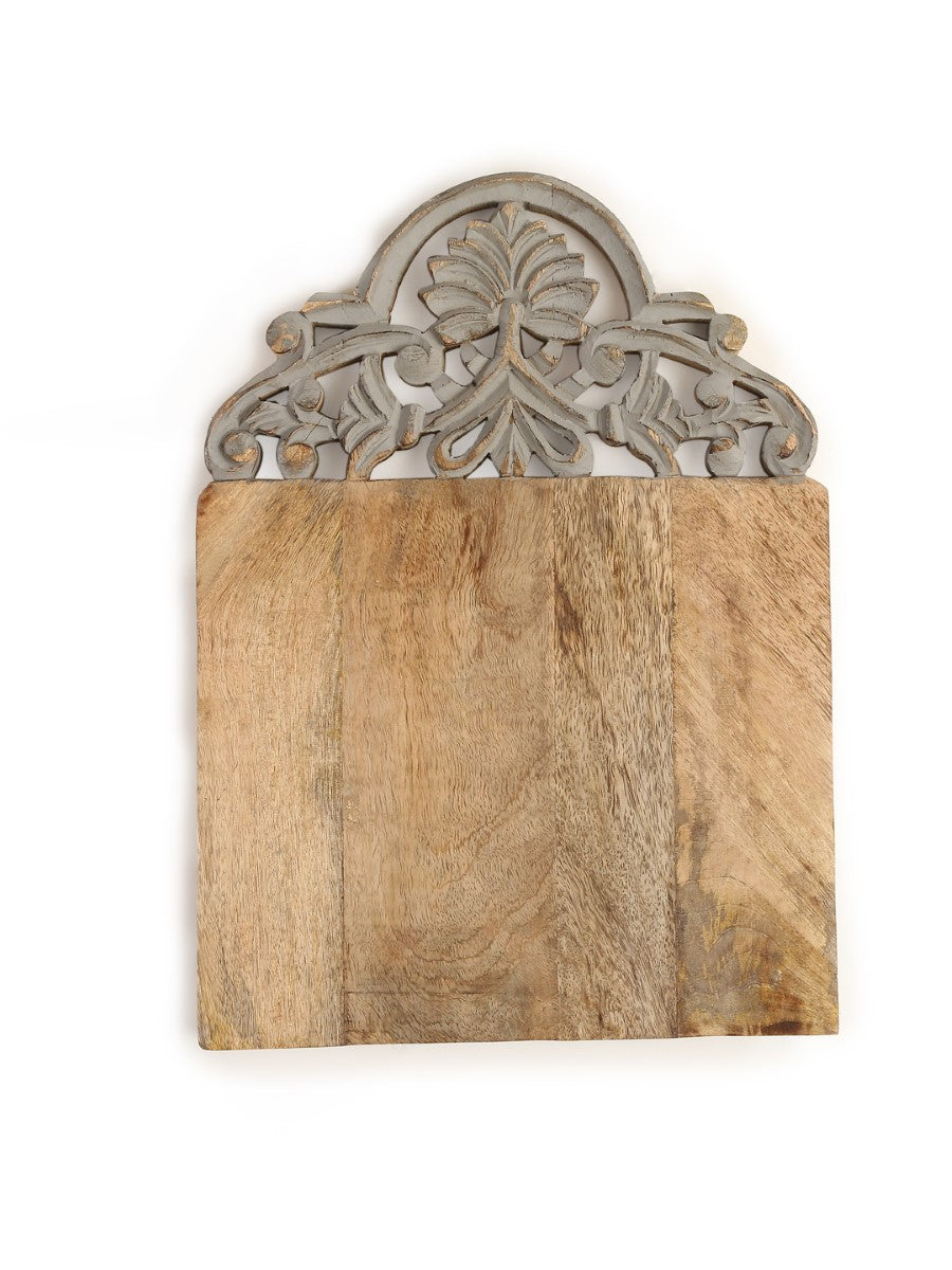 Grey and Natural Hand Carved Cheese Cum Chopping Board