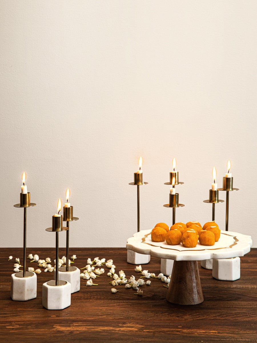 Marble Inlay Cake Stand