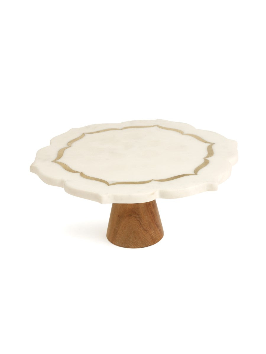 Marble Inlay Cake Stand