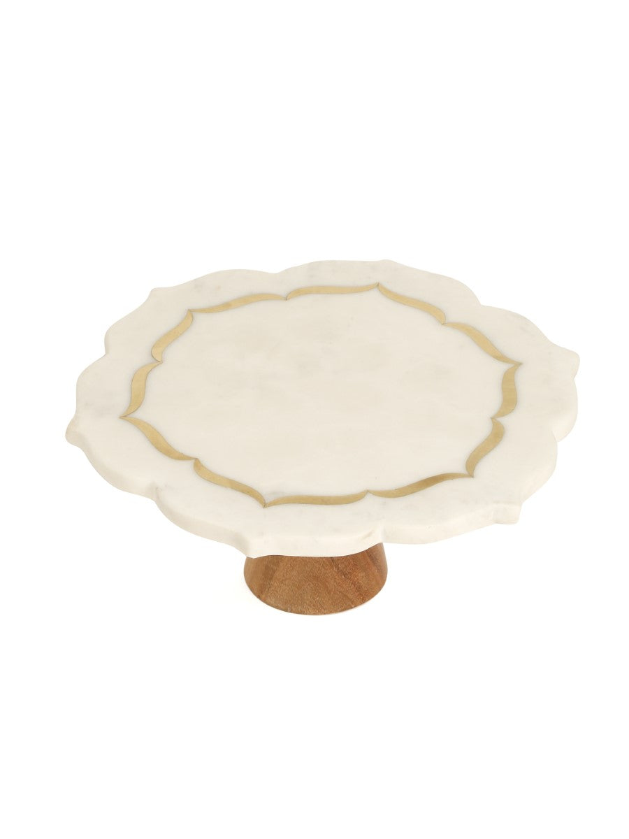 Marble Inlay Cake Stand