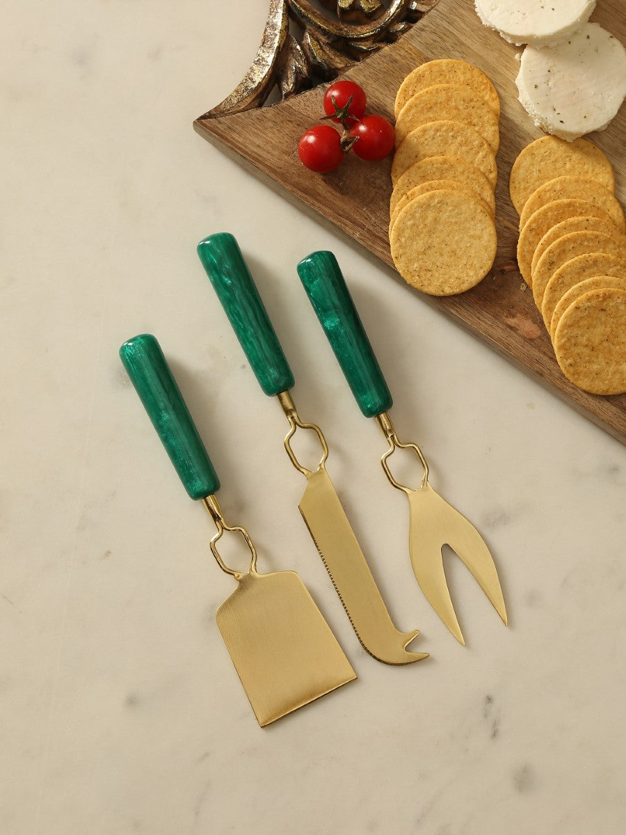 Green & Gold Cheese Set