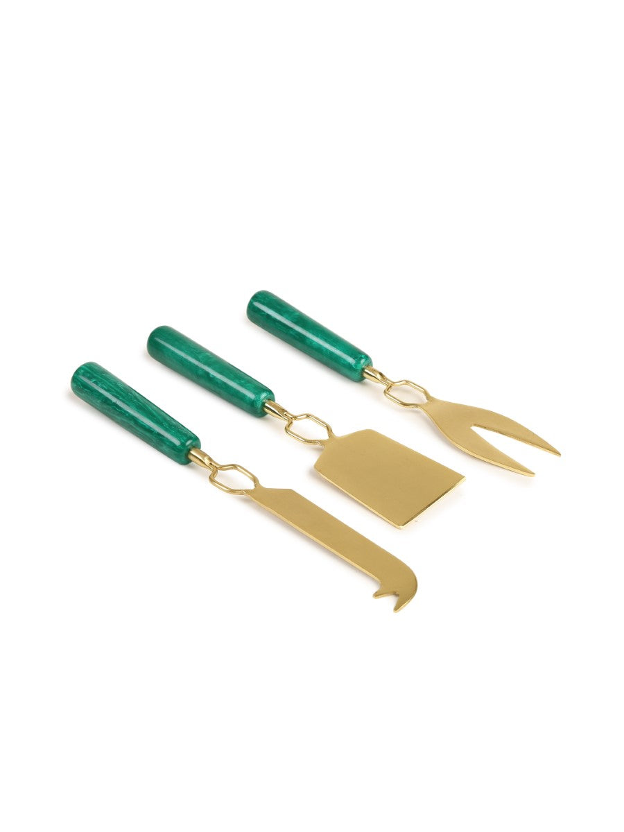 Green & Gold Cheese Set