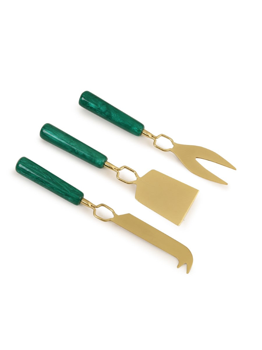 Green & Gold Cheese Set