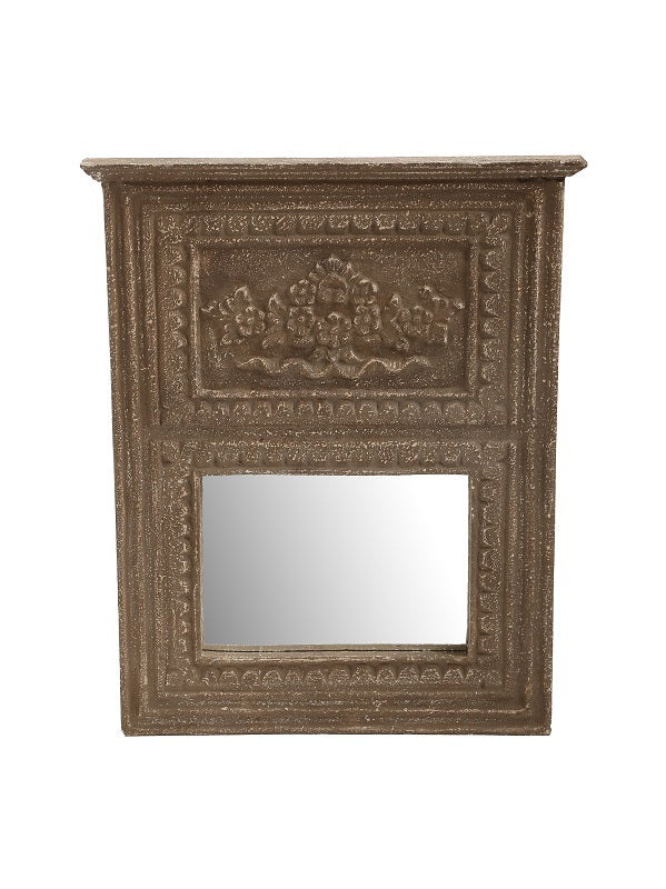 Brown Distress Finish French Style MDF Mirror