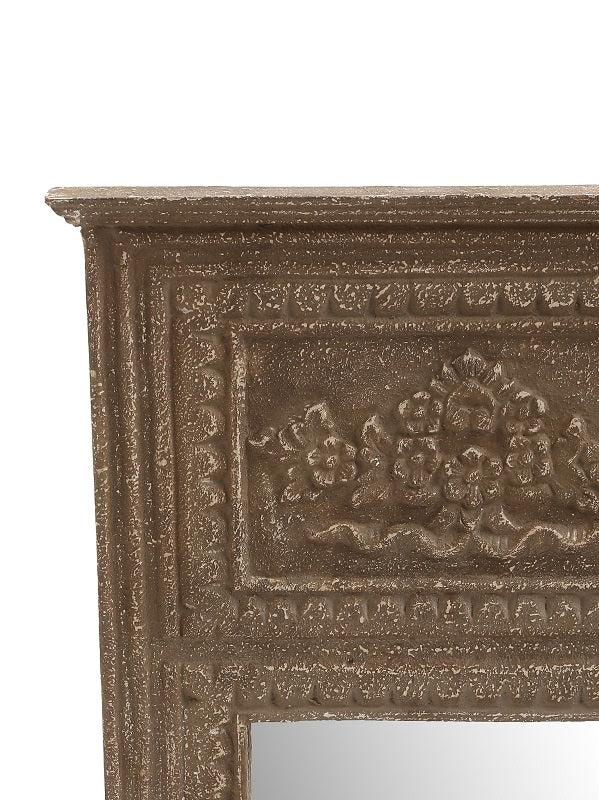 Brown Distress Finish French Style MDF Mirror