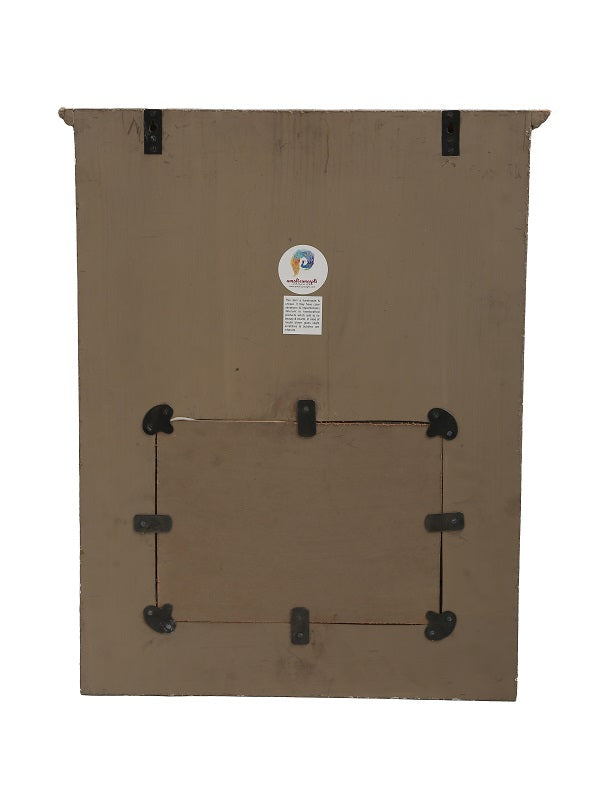 Brown Distress Finish French Style MDF Mirror