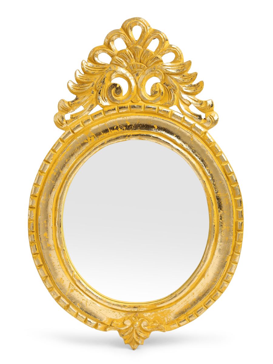 Yellow Mirror With Gold Foiling
