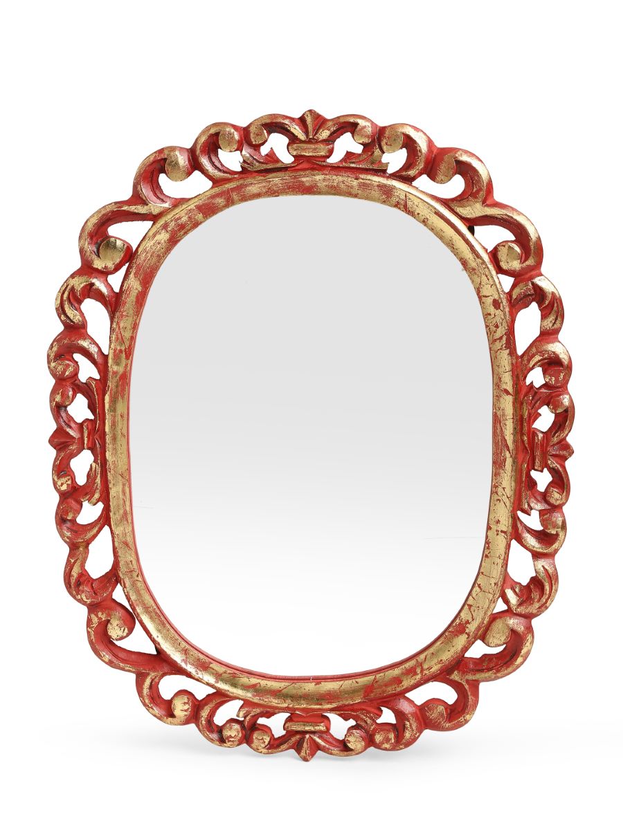Red Mirror With Gold Foiling
