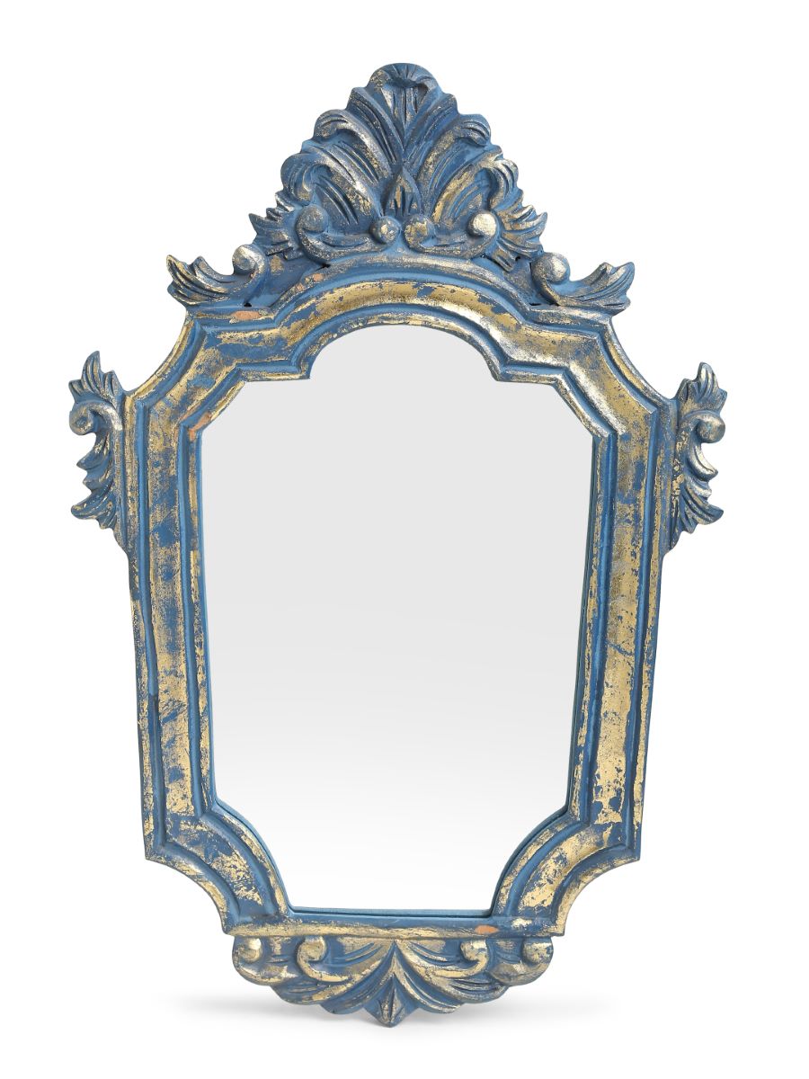 Blue Mirror With Gold Foiling