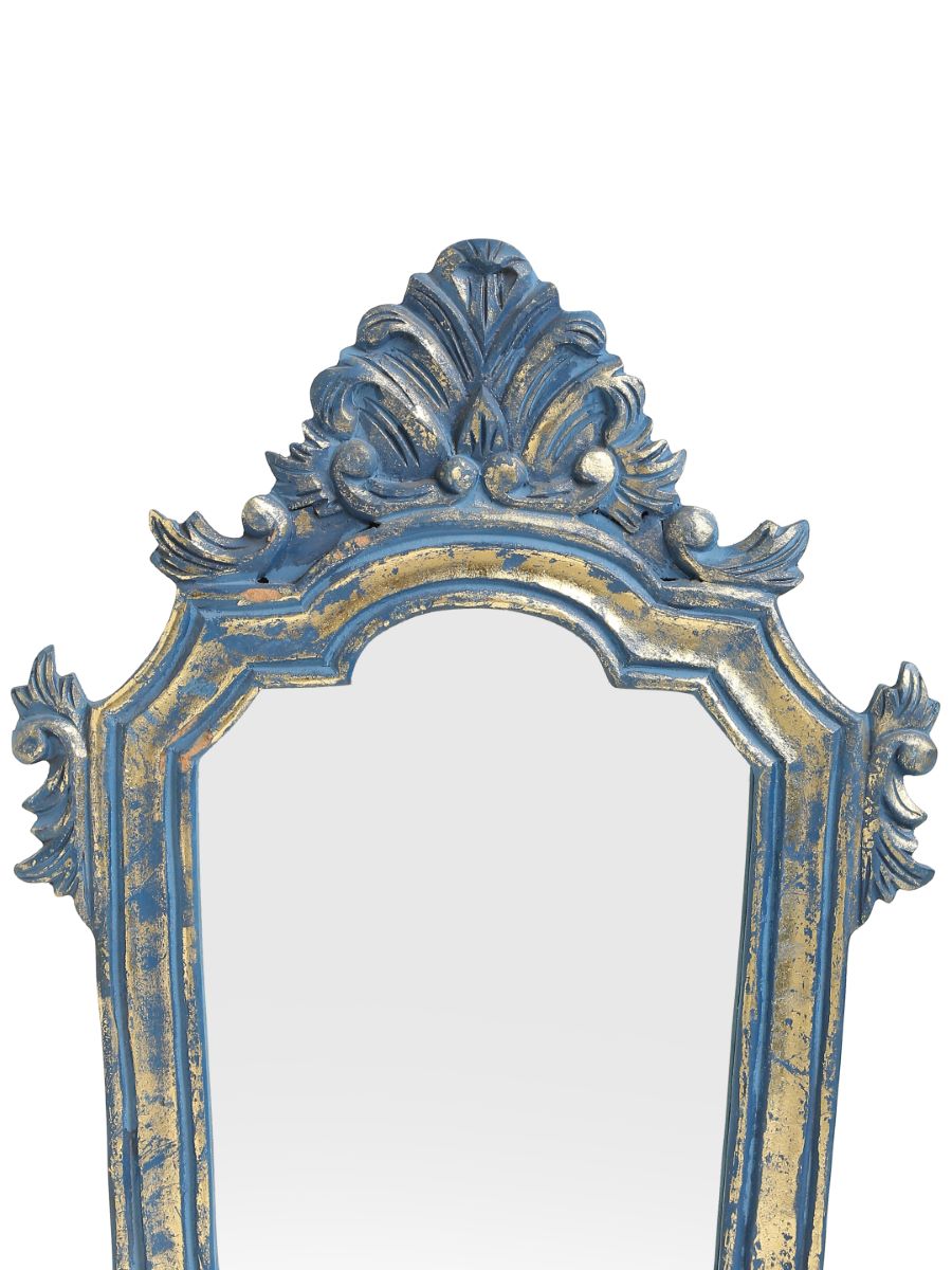 Blue Mirror With Gold Foiling