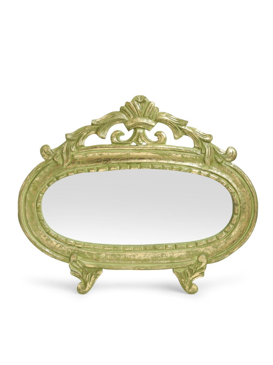 Green Mirror With Gold Foiling