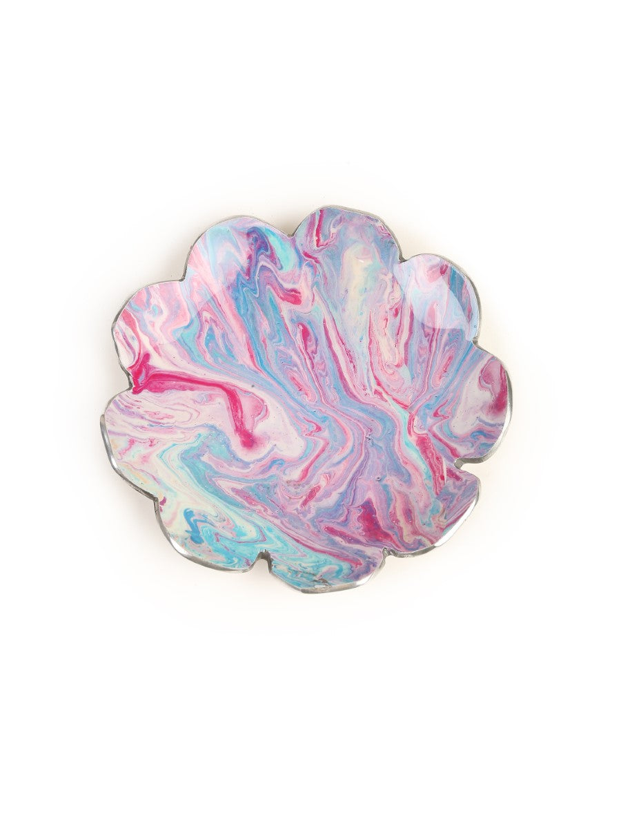 Enameled Platters Lilac & Blue (Set Of 2)