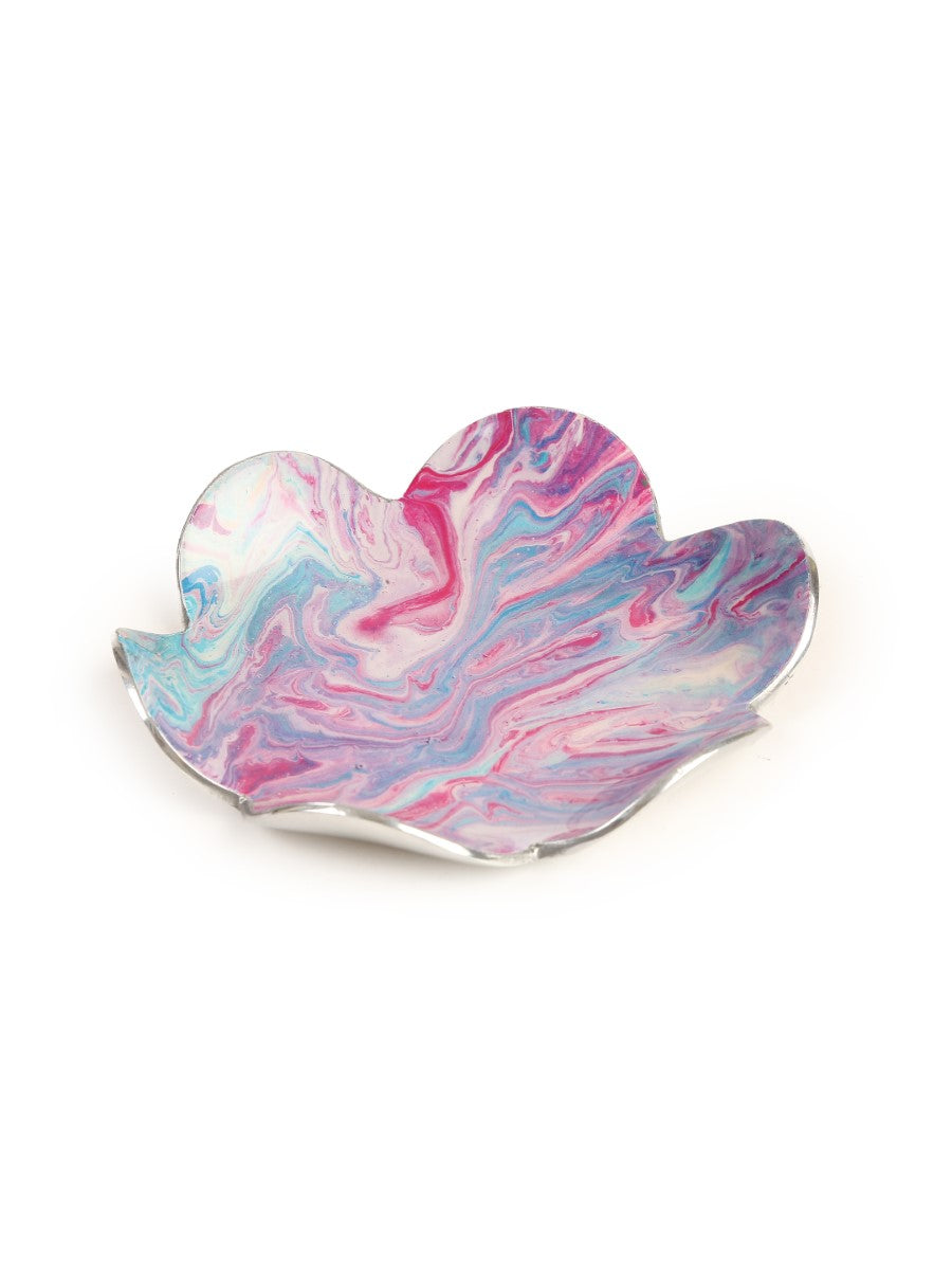 Enameled Platters Lilac & Blue (Set Of 2)