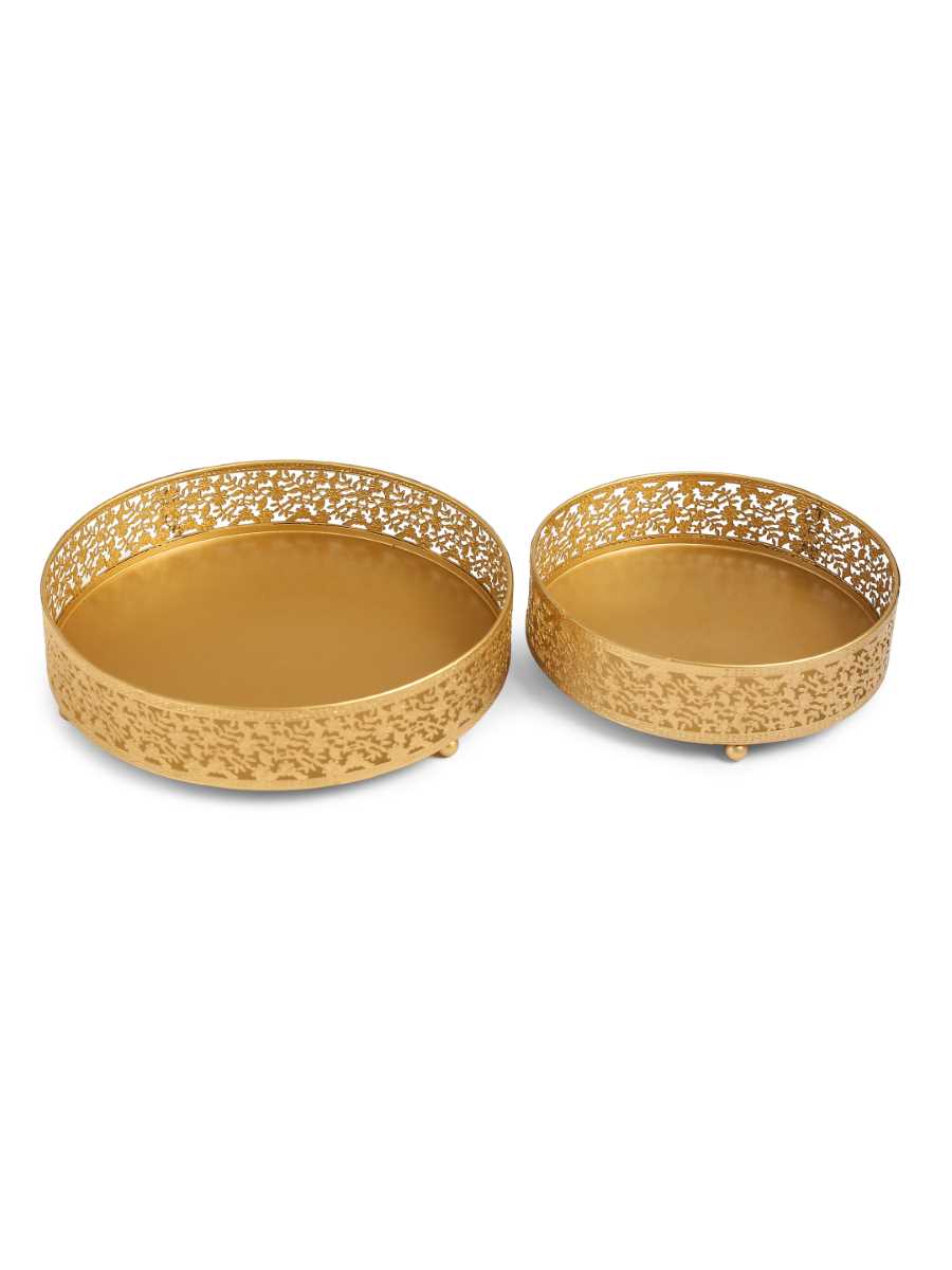 Matt Gold Platter (Set Of 2)