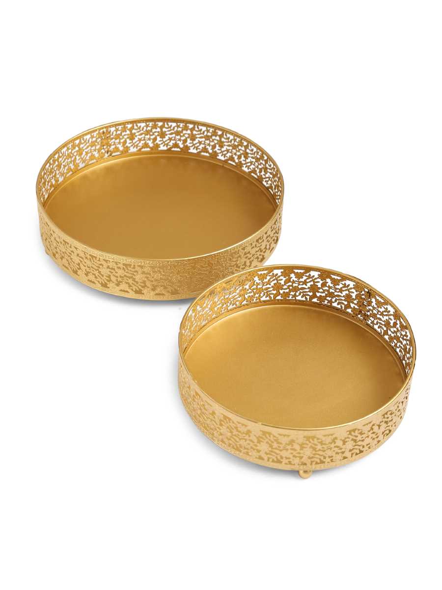 Matt Gold Platter (Set Of 2)