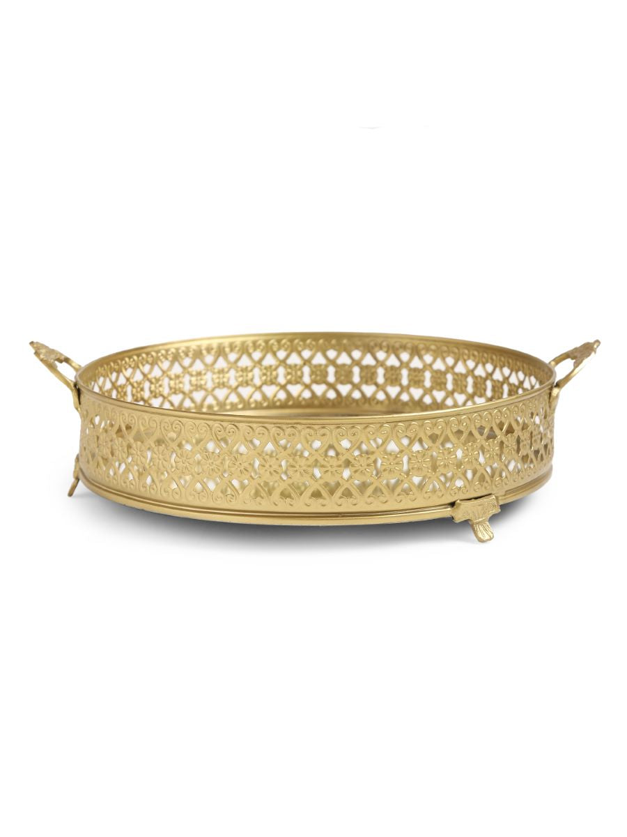 Mirror Platter With Handles